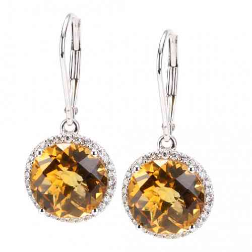 SDC Creations Dancing Diamond Round Halo Earrings in 14K White Gold  EDD2549-W - Ara Karkazian Watch and Jewelry Company