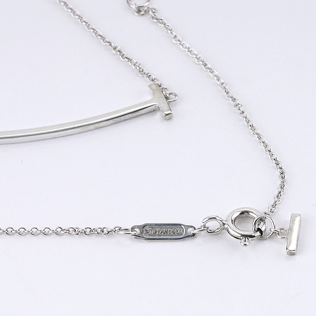Tiffany & Co Small Tiffany T Smile Necklace 18k White Gold | eBay