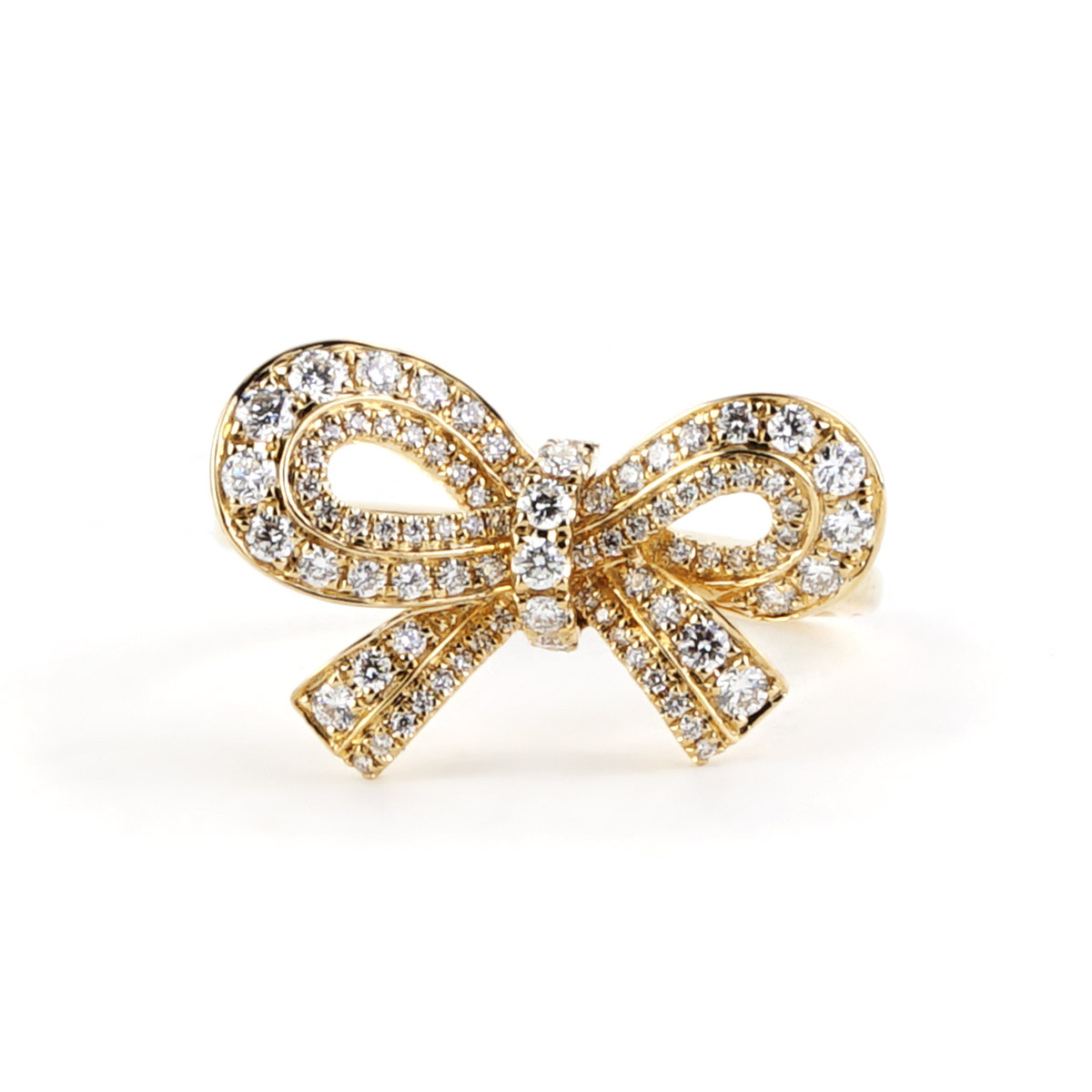 0.45ct. Diamond Bow Ring in Yellow Gold | New York Jewelers Chicago