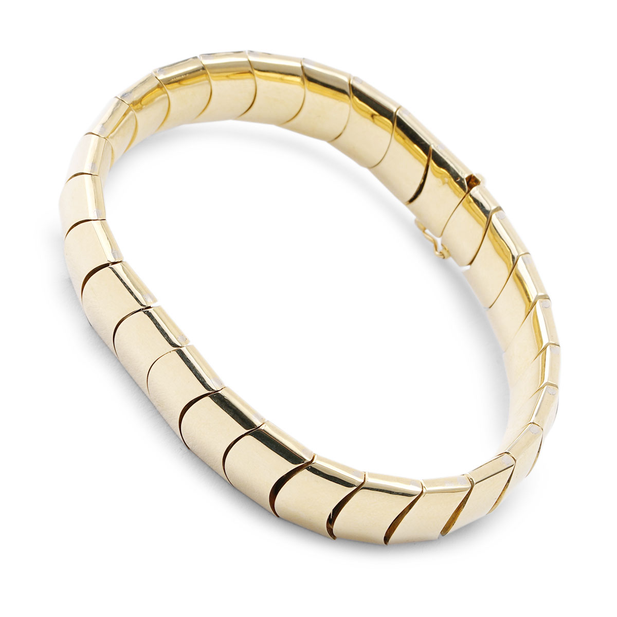 12 mm Omega Style Bracelet in 18K Yellow Gold