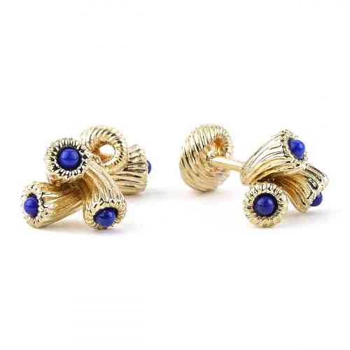 Tiffany & Co. Lapis Lazuli Cufflinks Schlumberger Cornucopia in ...