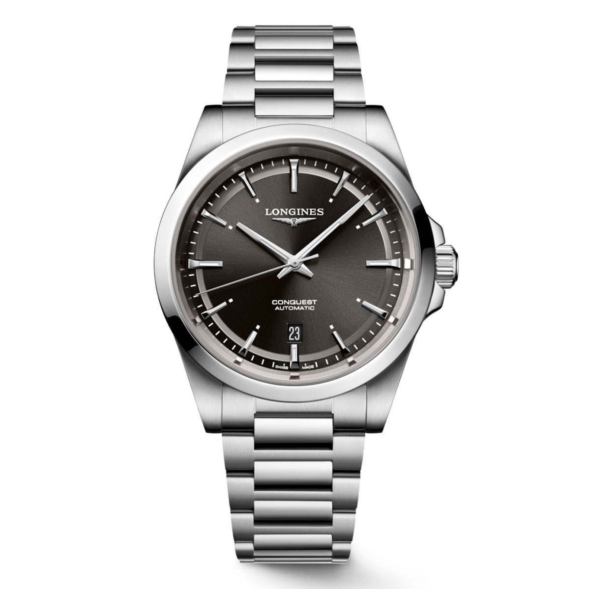 Longines Conquest Black Dial Stainless Steel Band New York