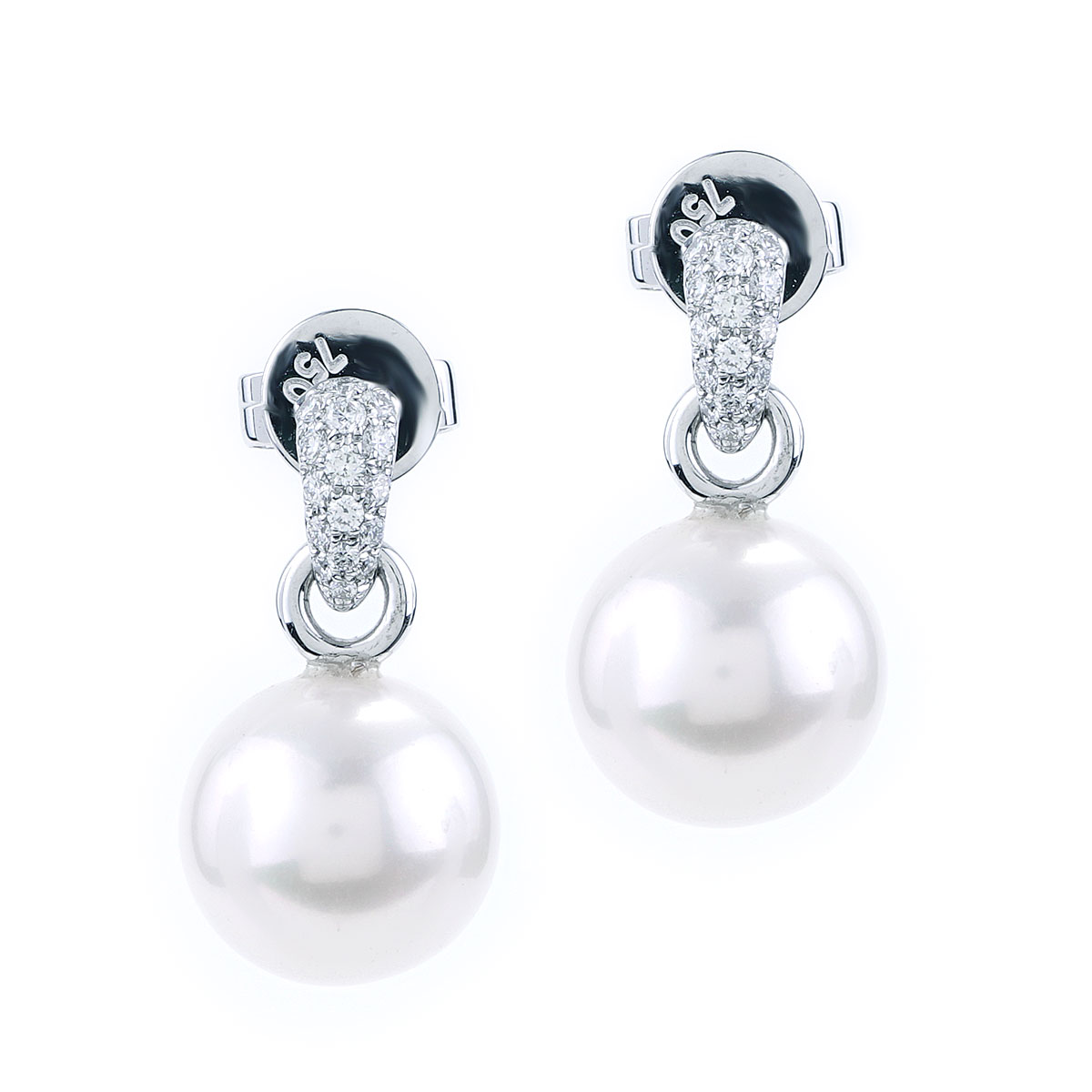 Pearl Diamond Bridal Wedding Day Earrings | Berlinger Jewelry