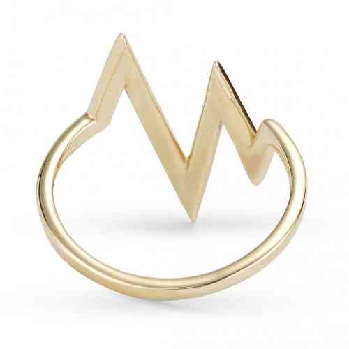 Unisex Simple New Originality Open double-line Geometry Finger Rings Black Heartbeat  rings For Women Men Personality Jewelry - AliExpress