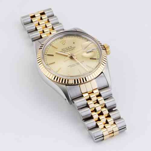 MINT Rolex DateJust 36mm 16013 UAE Silver Two-Tone Gold Stainless Jubi