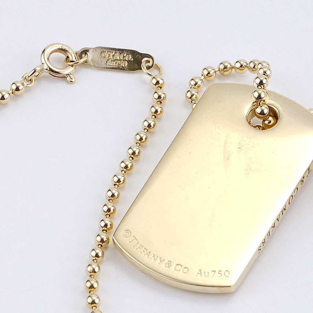 Mini Custom Initial Tag Box Chain Necklace | Caitlyn Minimalist