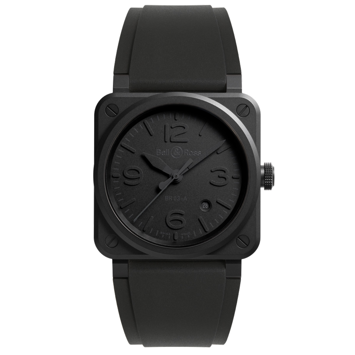 Bell Ross BR 03 Phantom Black Dial Black Rubber Strap New York