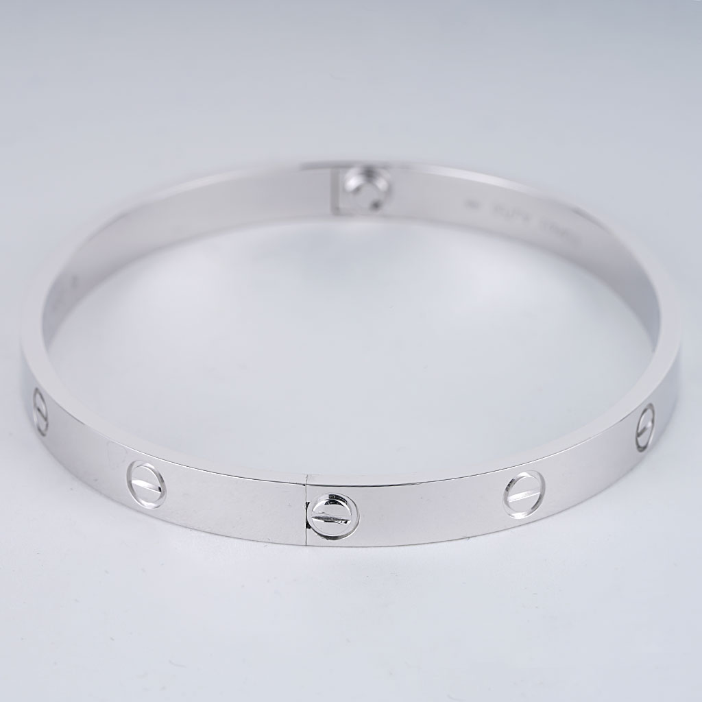 Cartier Love Bracelet in White Gold Size 20 | New York Jewelers Chicago