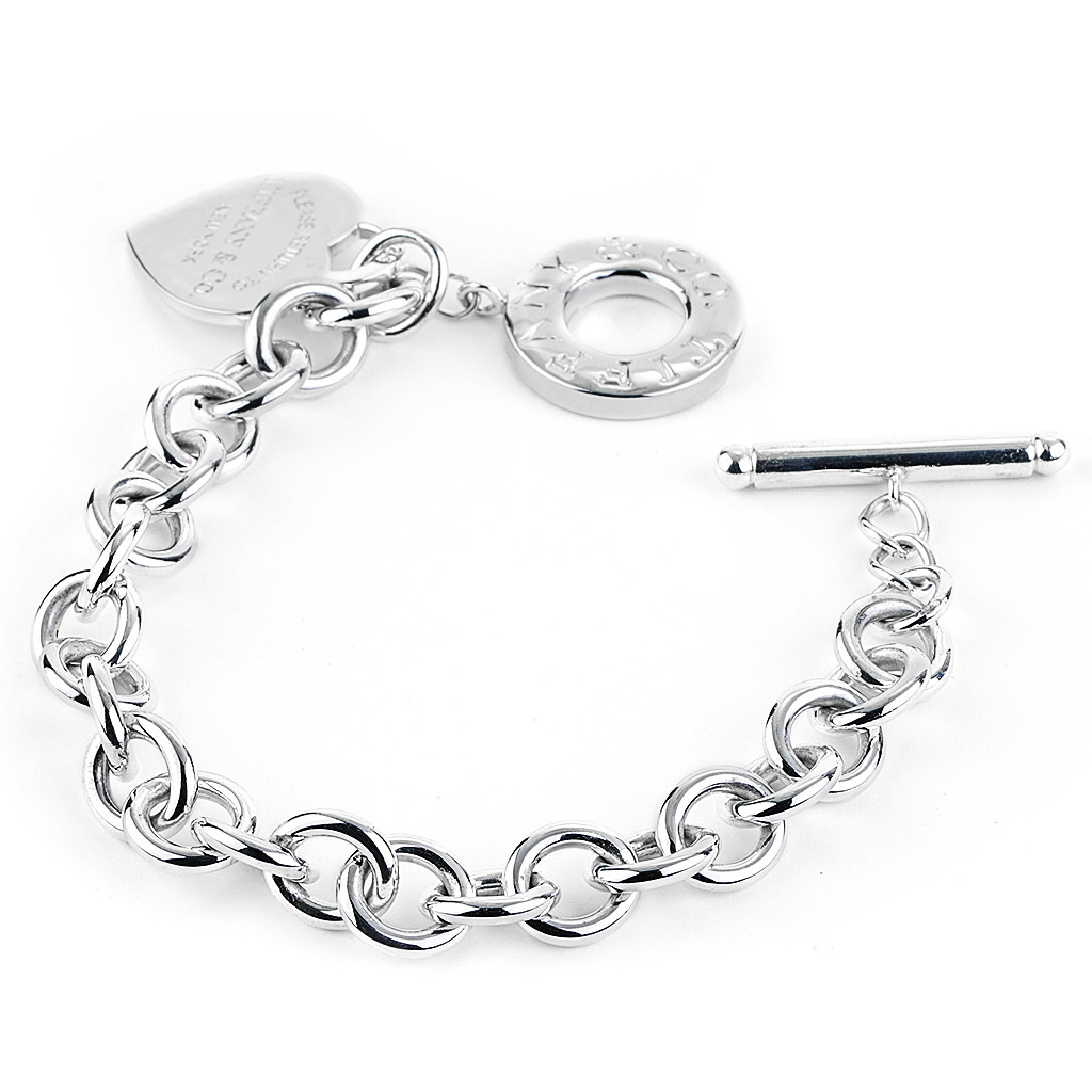 Tiffany & Co. // Sterling Silver Heart Tag Chain Bracelet – VSP Consignment