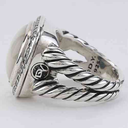David Yurman Albion Moonstone Ring in Sterling Silver | New