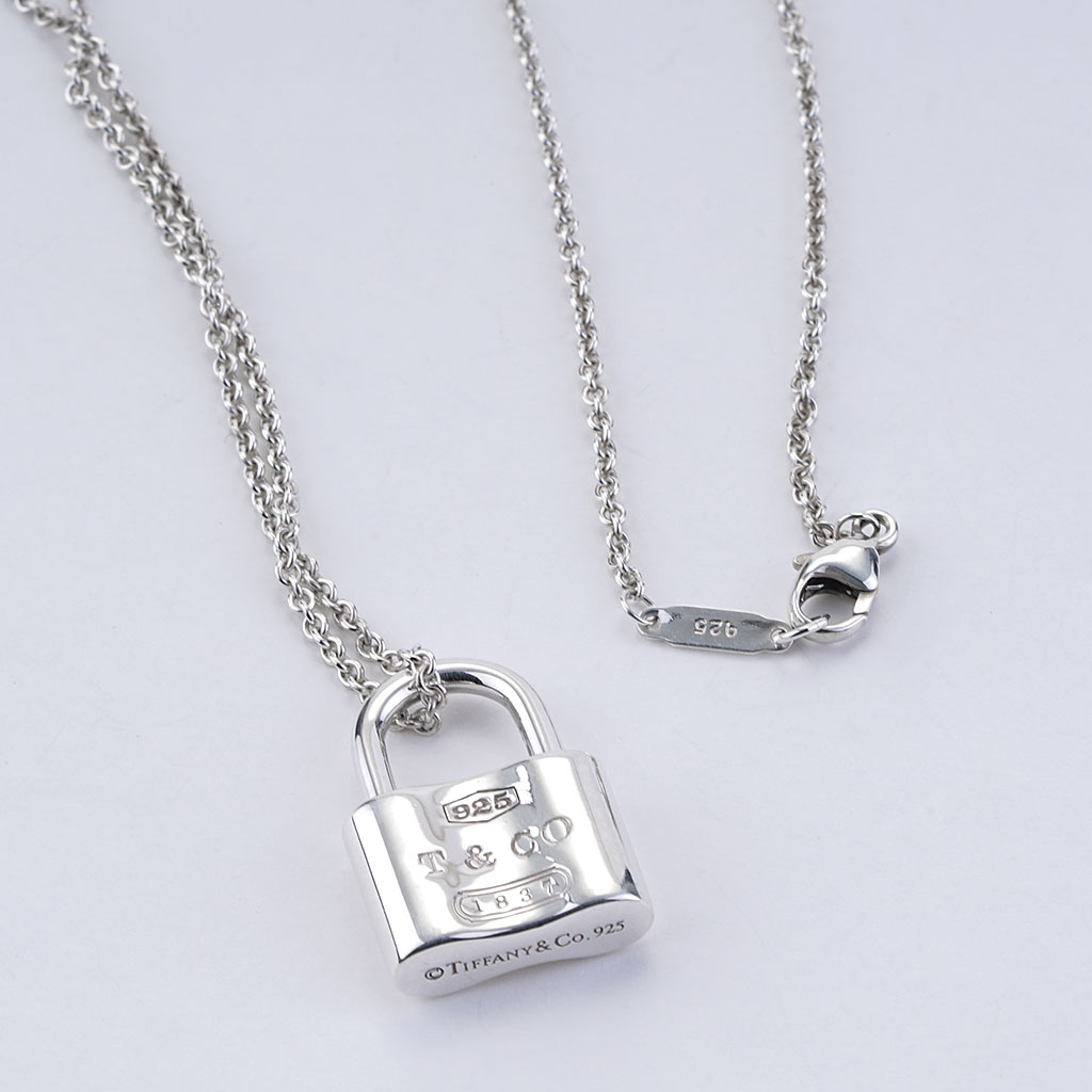 Tiffany & Co. 925 Silver Initial J Padlock 20 Necklace (pouch) – Anna's  Treasure Box LLC