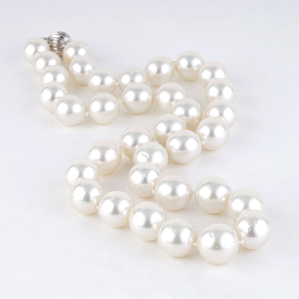 Natural Pearl Necklace Jewelry Rice Pearl Necklace multi pearl string 925 —  Discovered