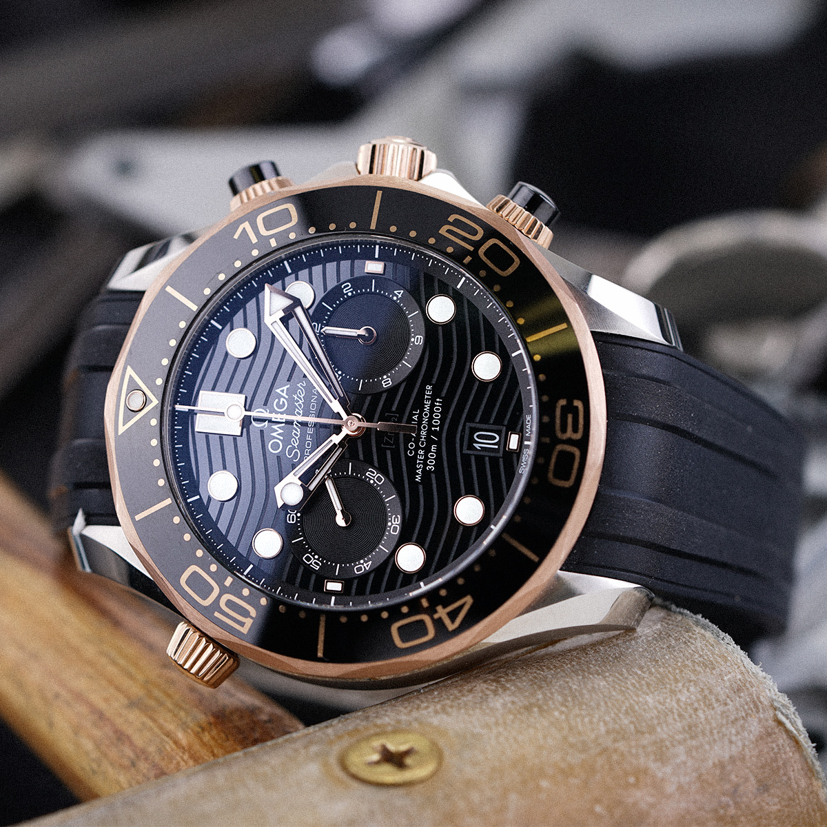 Omega seamaster clearance diver rose gold