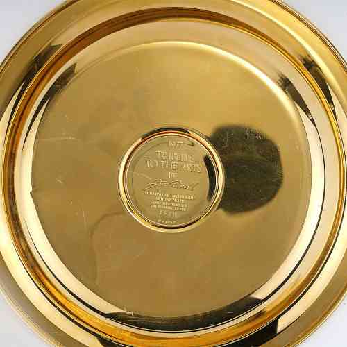 Franklin Mint Tribute To The Arts 1977 Gold Plated Silver Franklin Mint Tribute To The Arts 1977 Gold Plated Silver