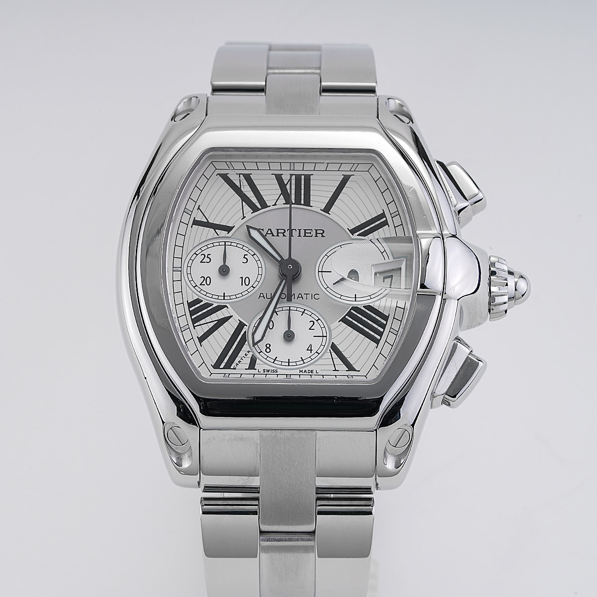 Cartier Roadster XL Chronograph W62019X6 Silver Dial | New York ...