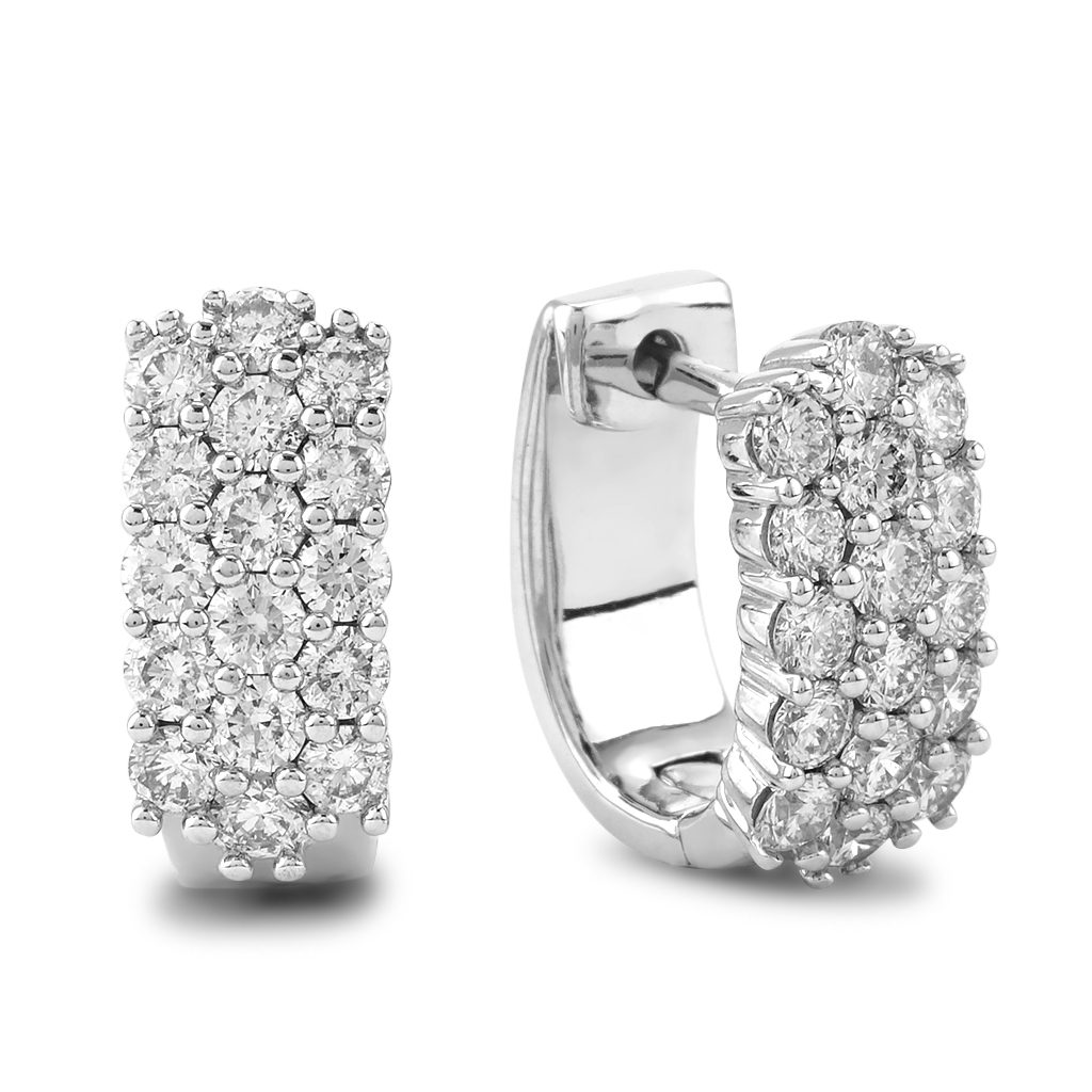 Diamond pave sale huggie earrings