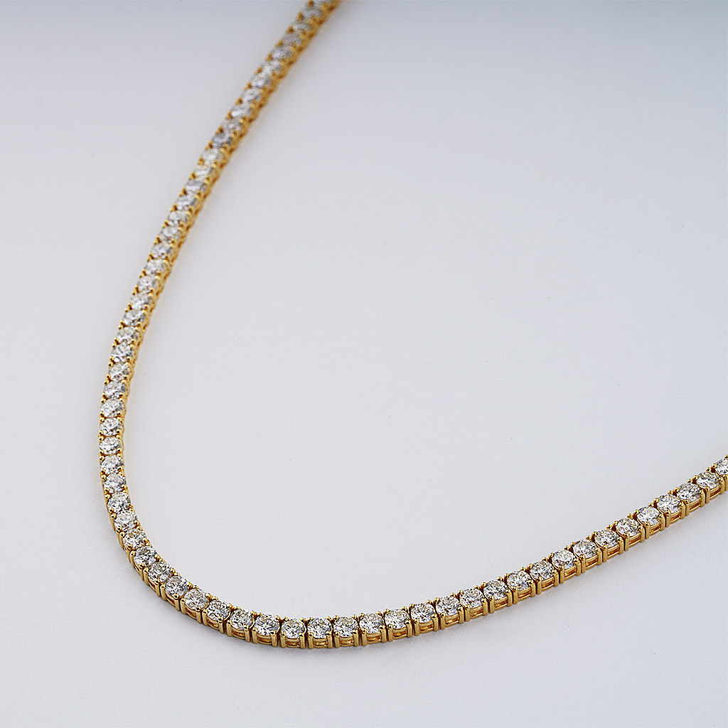 Meyul - 12 Carat Men's Diamond Tennis Necklace Chain – Gem Jewelers Co.