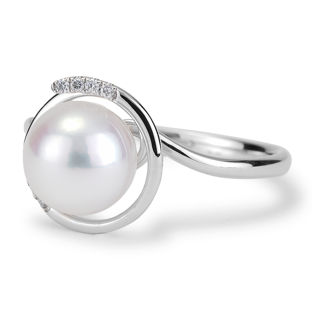 SMS Retail White Pearl (Moti) Pandhatu Silver Plated Ring 7.25 Ratti (6.6  carats) for Girls and Women- Size 14 No : Amazon.in: Jewellery