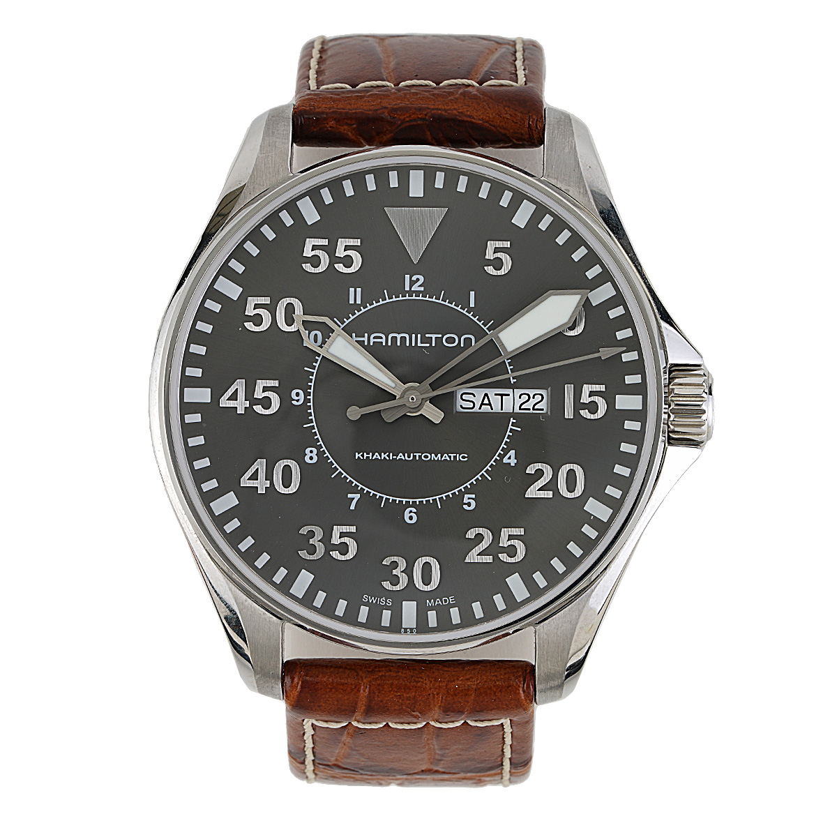 Hamilton Khaki Pilot H64715885 Grey Dial 46mm Circa 2016 | New York  Jewelers Chicago