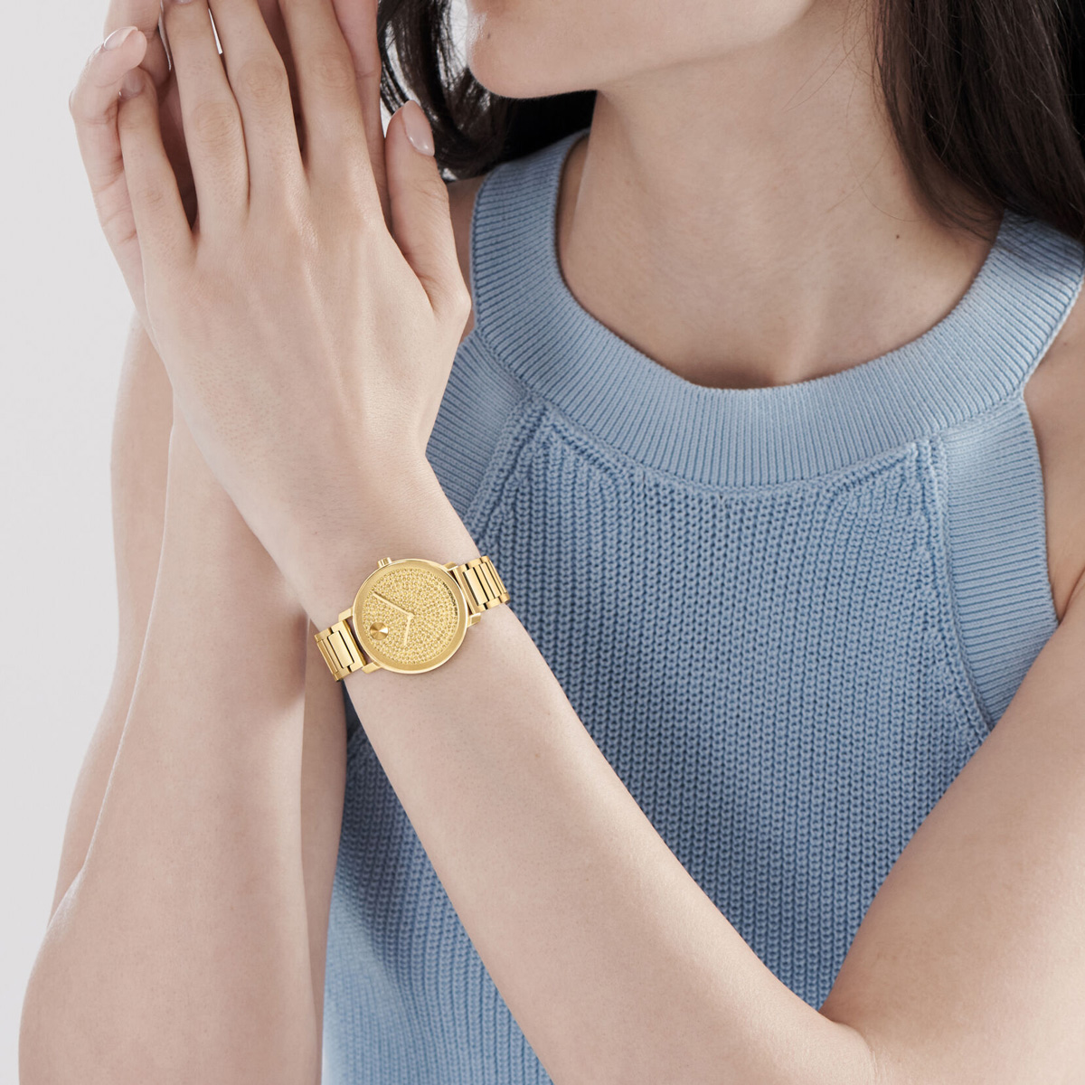 Movado Women\'s Gold-Tone Pavé Dial Bracelet Watch MOV-3600659-1.jpg main image 4