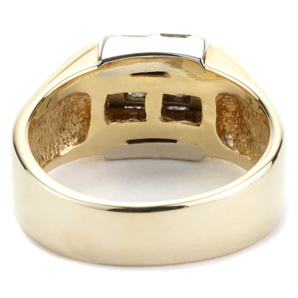Two Tone Princess Cut Diamond Ring | New York Jewelers Chicago