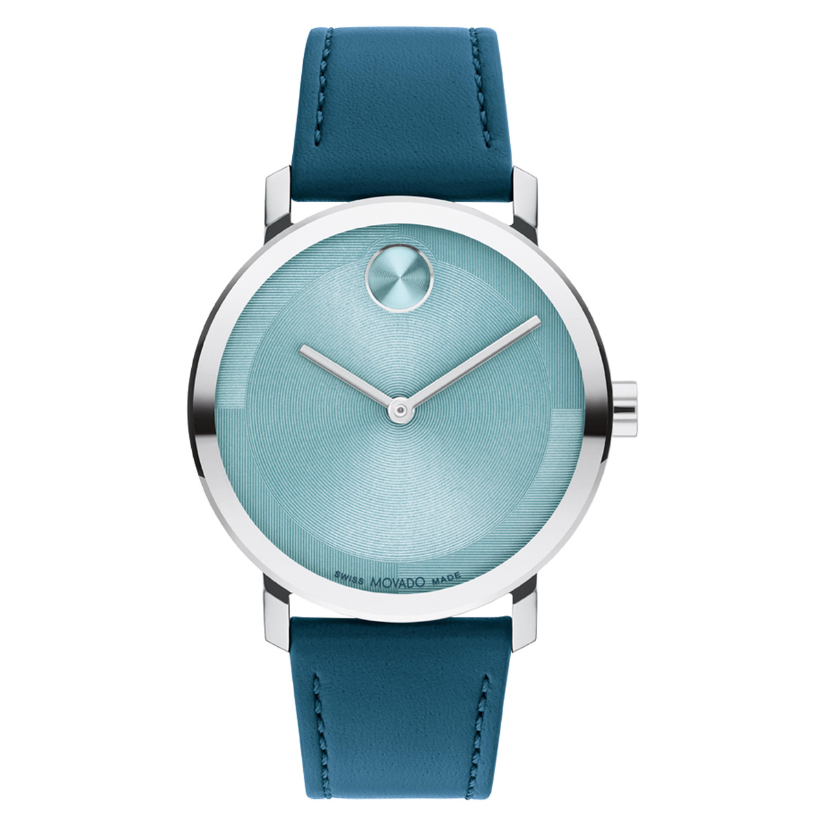 Movado Bold Evolution 2.0 Light Blue Dial Leather Strap New York Jewelers Chicago