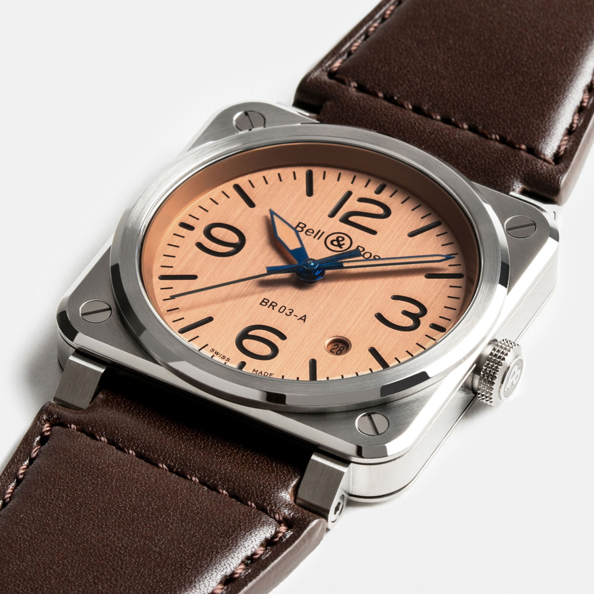 Bell Ross BR 03 Copper Dial Brown Leather Strap New York