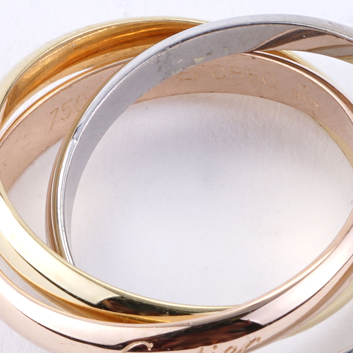 Cartier Trinity Band in 18K Tricolor Gold Size 10 New York