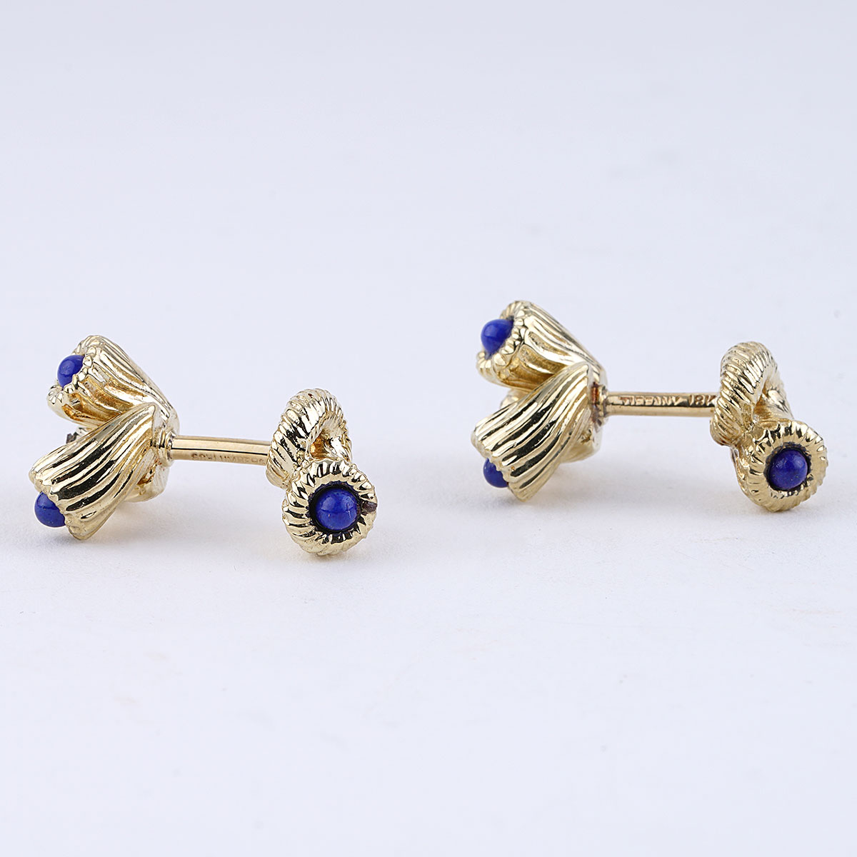 Tiffany & Co. Lapis Lazuli Cufflinks Schlumberger Cornucopia in 