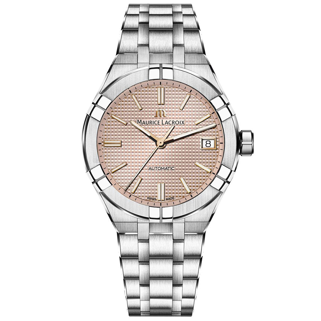Schuine streep naast Socialistisch Maurice Lacroix Aikon Automatic 39mm Beige Dial Stainless Steel Bracelet |  New York Jewelers Chicago