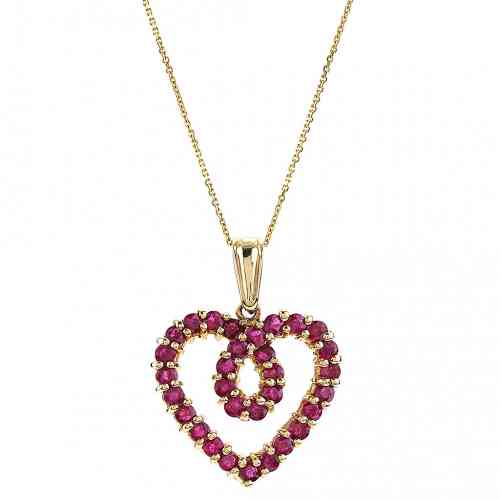 Ruby Necklace/ 14k Gold Heart Necklace/ Mini Heart Necklace/ Dainty Heart  Necklace/ Gemstone Necklace/ July Birthstone/ Birthday Gift - Etsy
