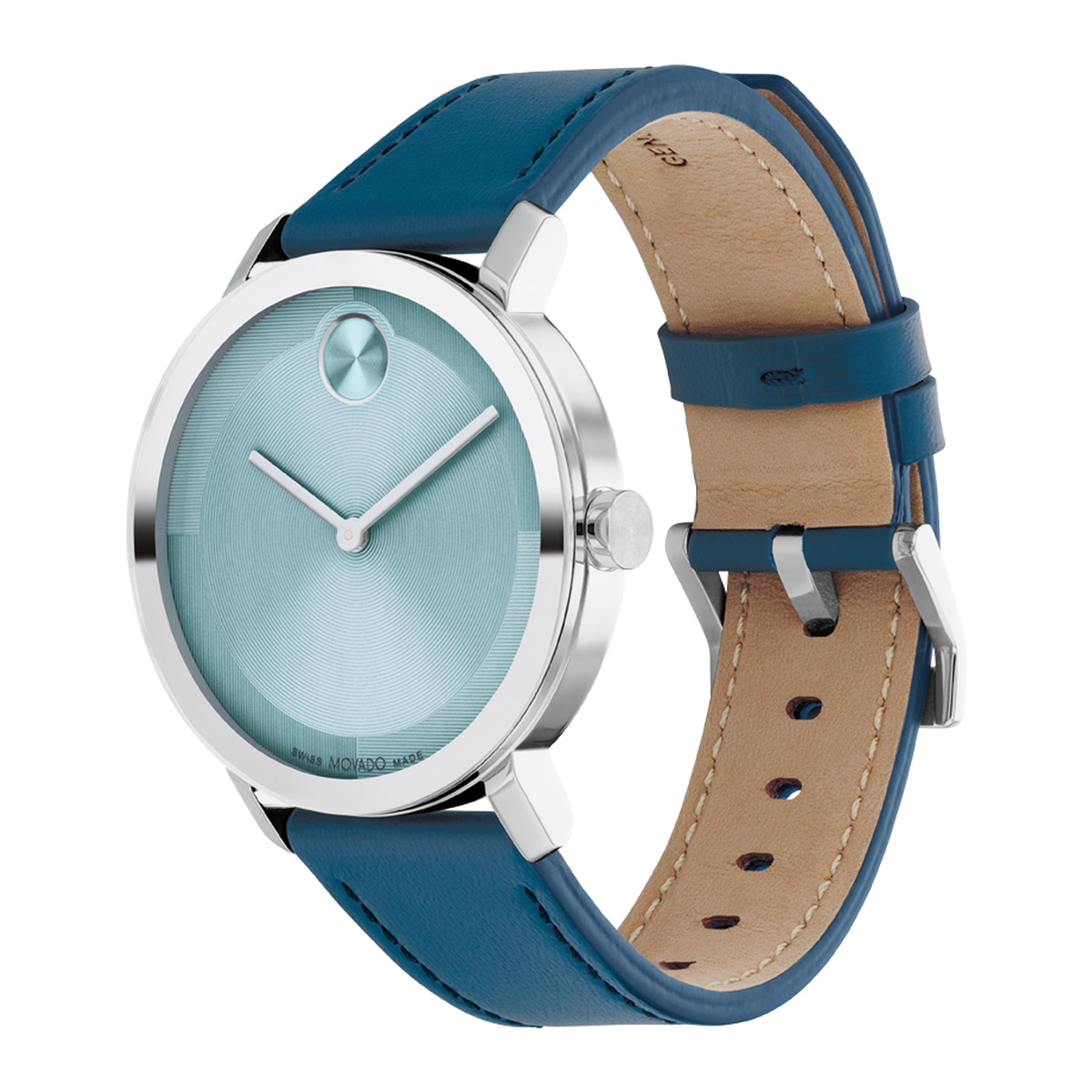 Movado blue hotsell leather strap