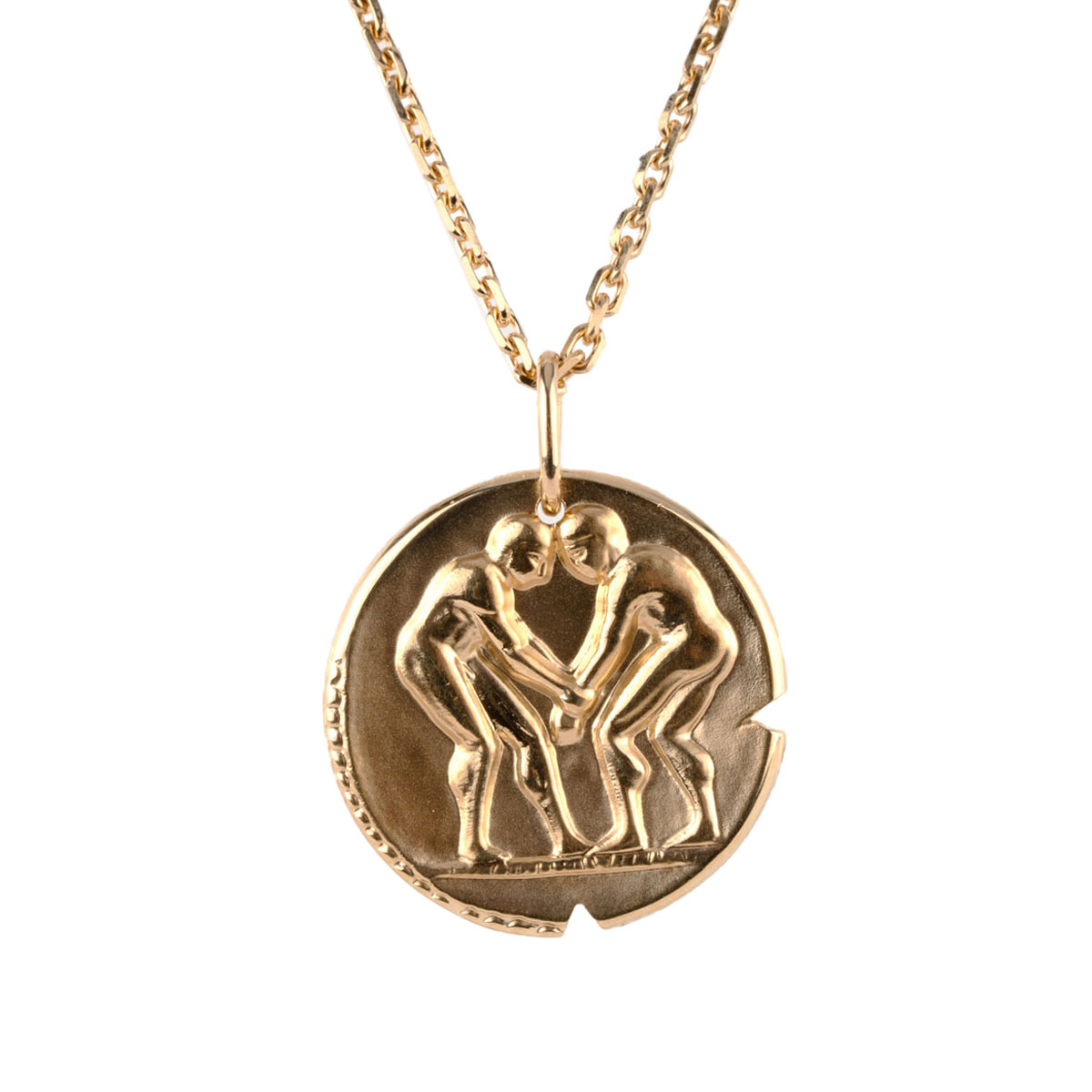 Van Cleef and Arpels Zodiaque Gemini Pendant in Yellow Gold | New