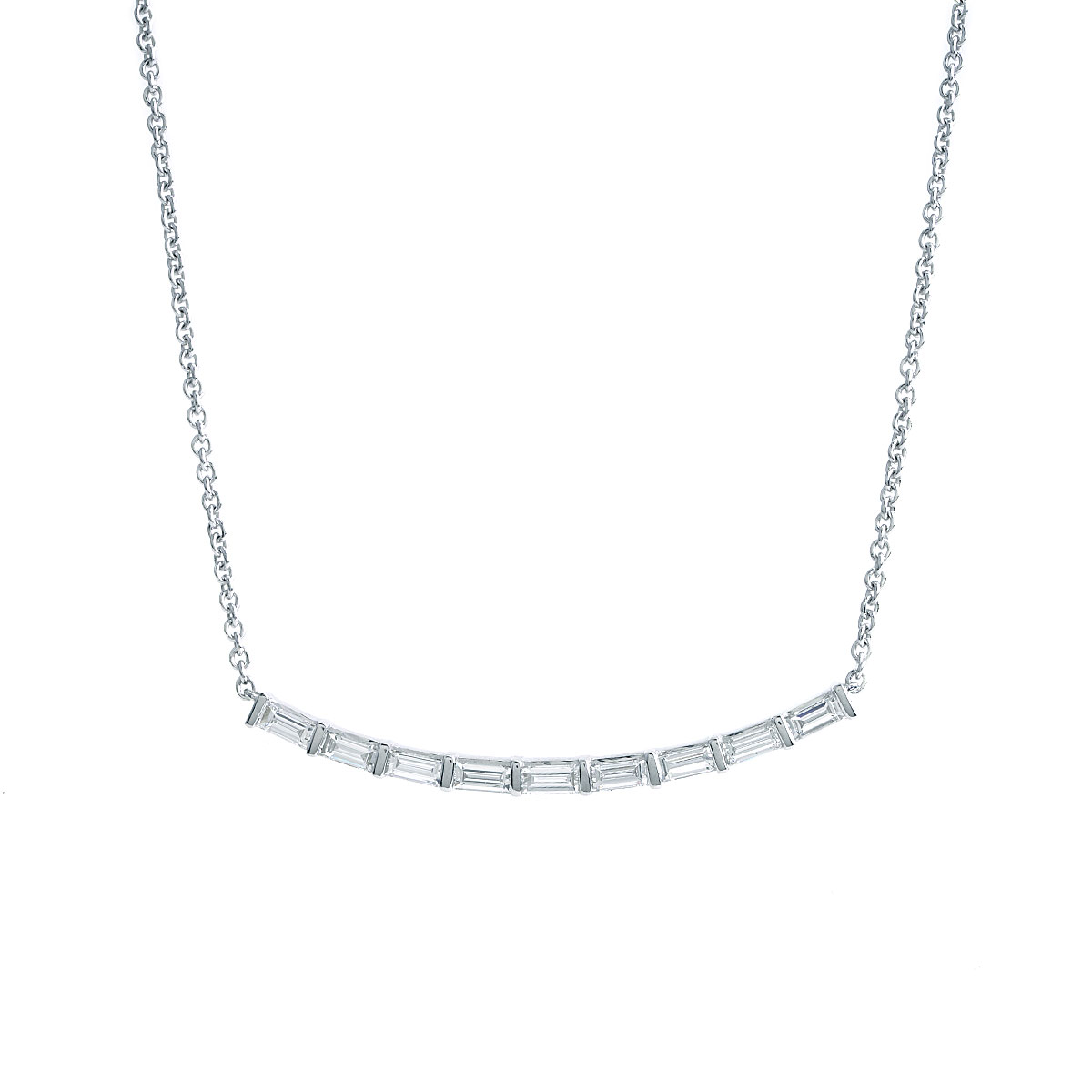 7.5 Carat Baguette Cut Diamond Tennis Necklace – bnbluxuryny