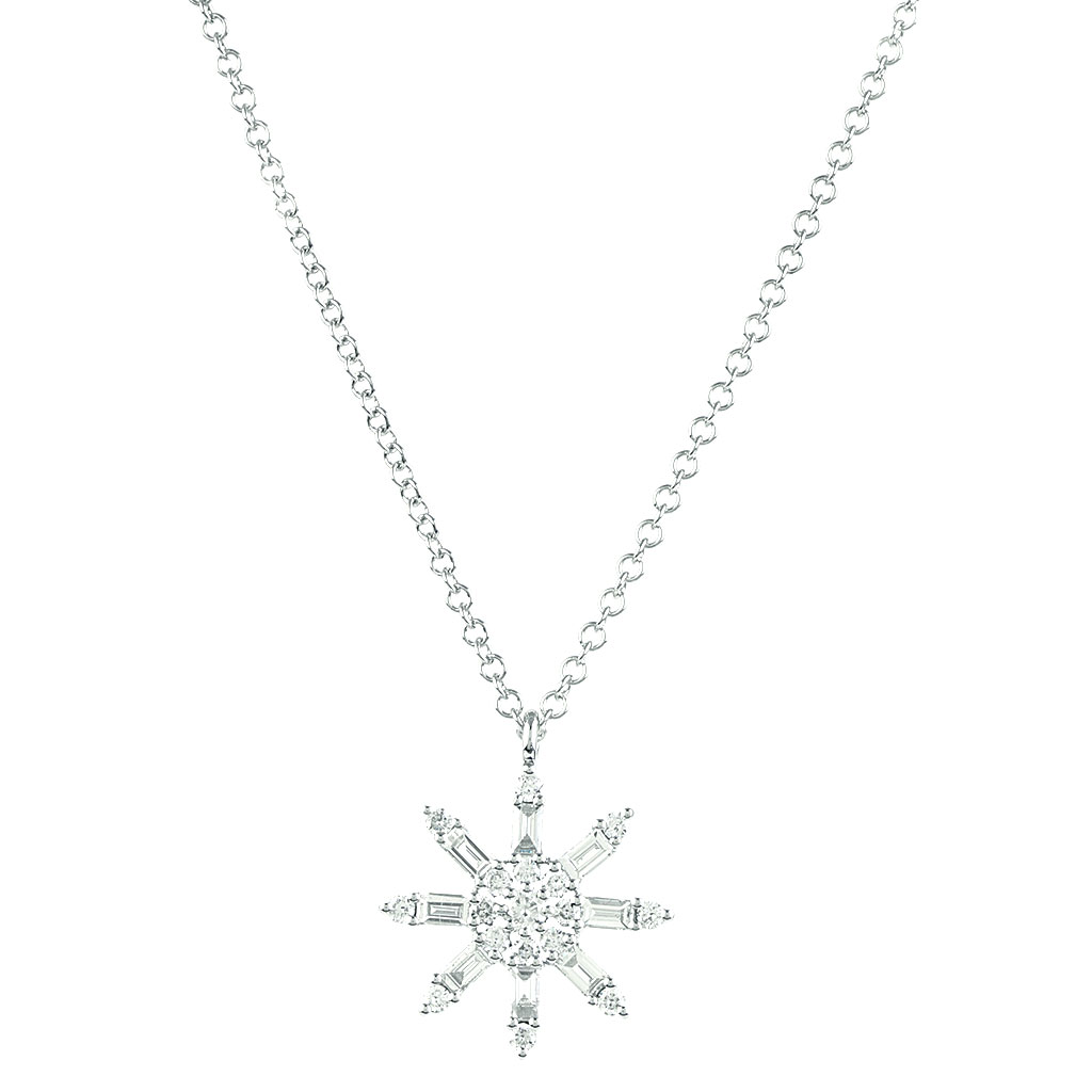 Snowflake Diamond Necklace | Kajal Naina
