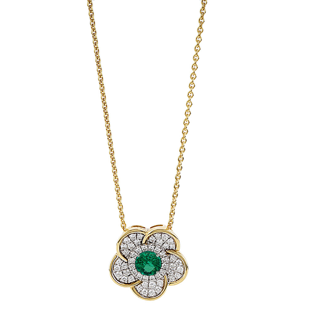 Louis Vuitton 18 Karat Diamond Flower Necklace