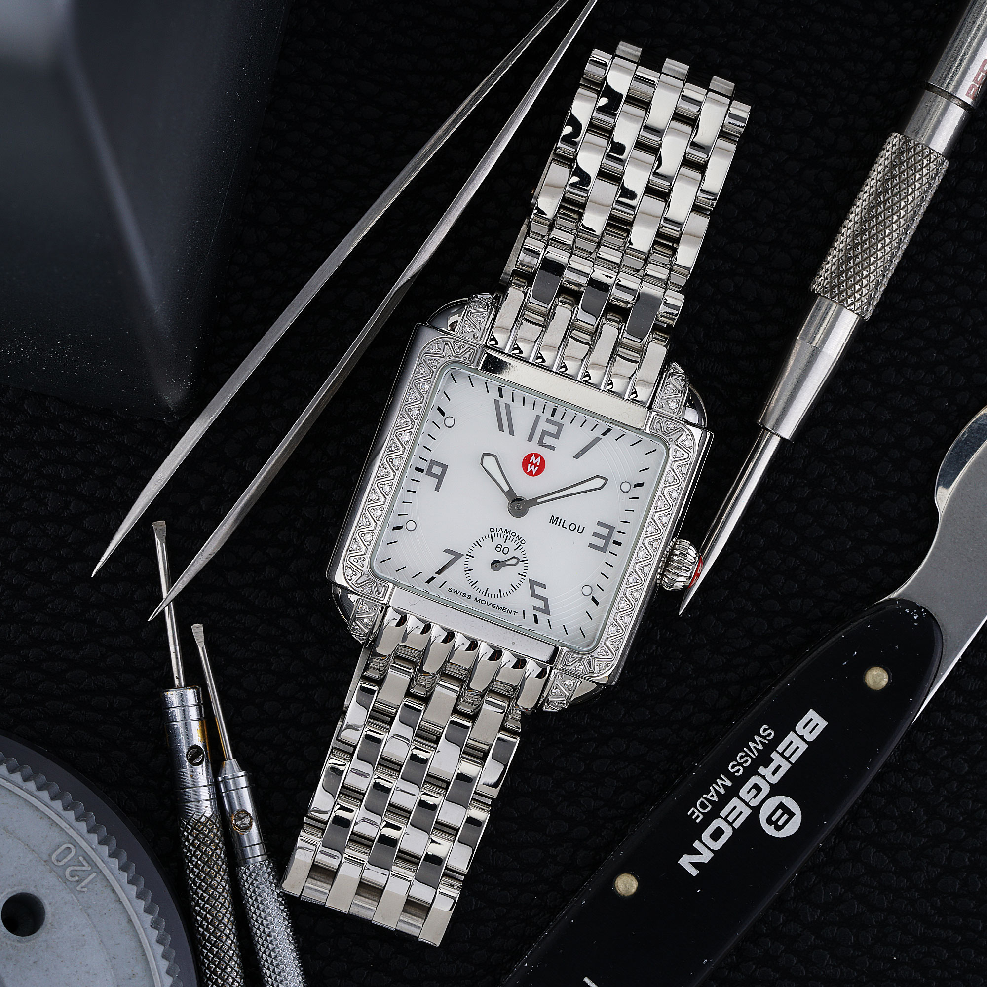 Michele milou shop diamond watch