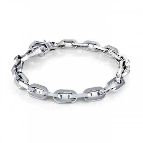 Italgem 7 MM Polished Round Links Bracelet in Stainless Steel