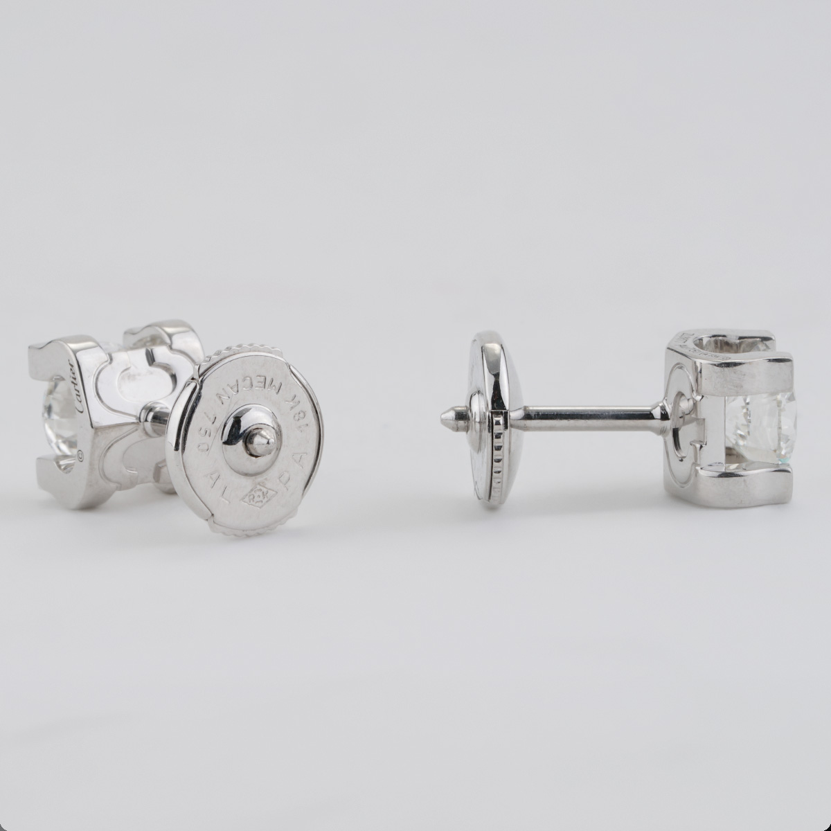 Cartier C de Cartier 1.20 CTTW Diamond Studs in White Gold New York Jewelers Chicago