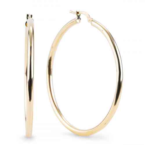 BIG Perfect gold skinny hoop earrings – abigailheche