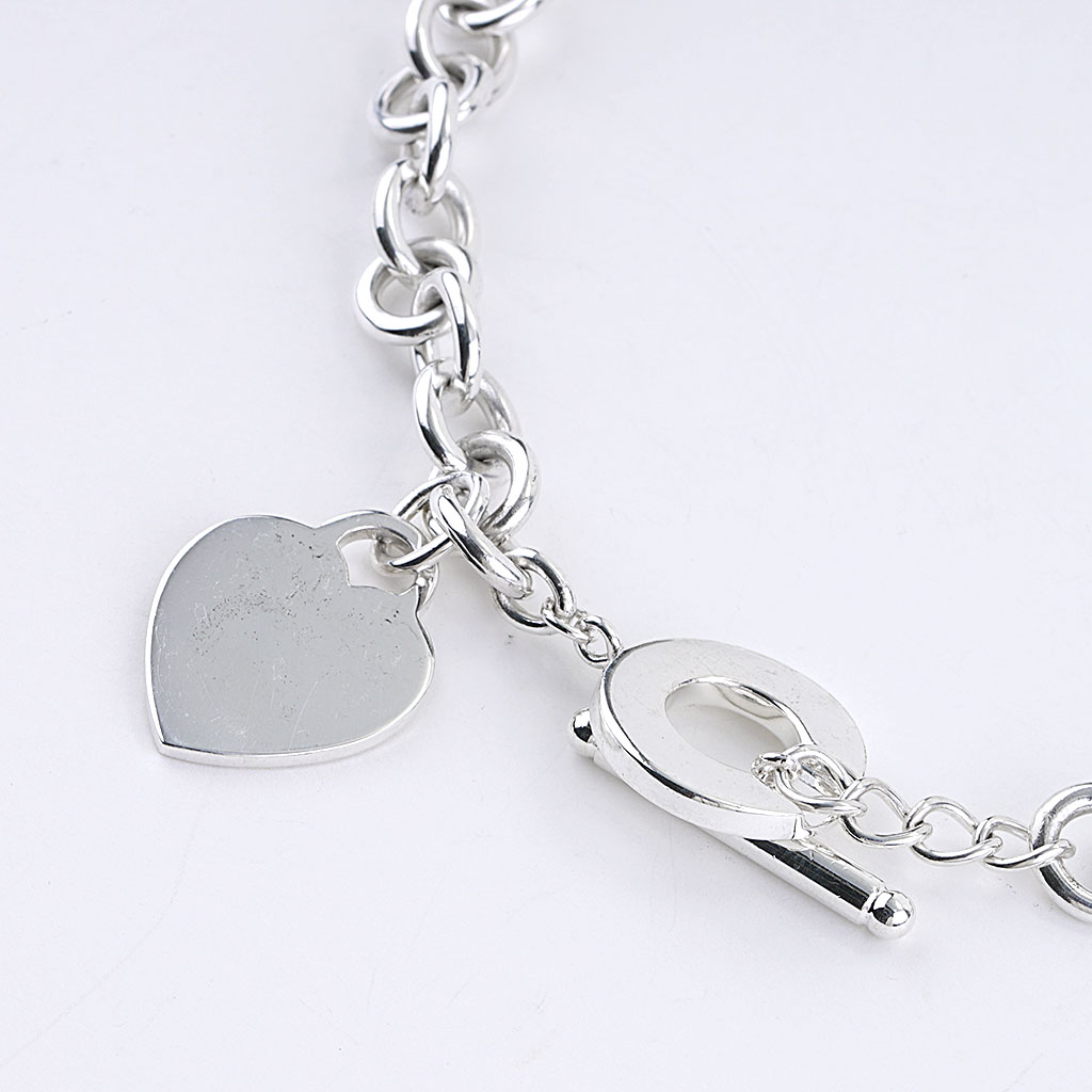 Tiffany & Co. Heart Tag Toggle Necklace - Sterling Silver Choker, Necklaces  | The RealReal