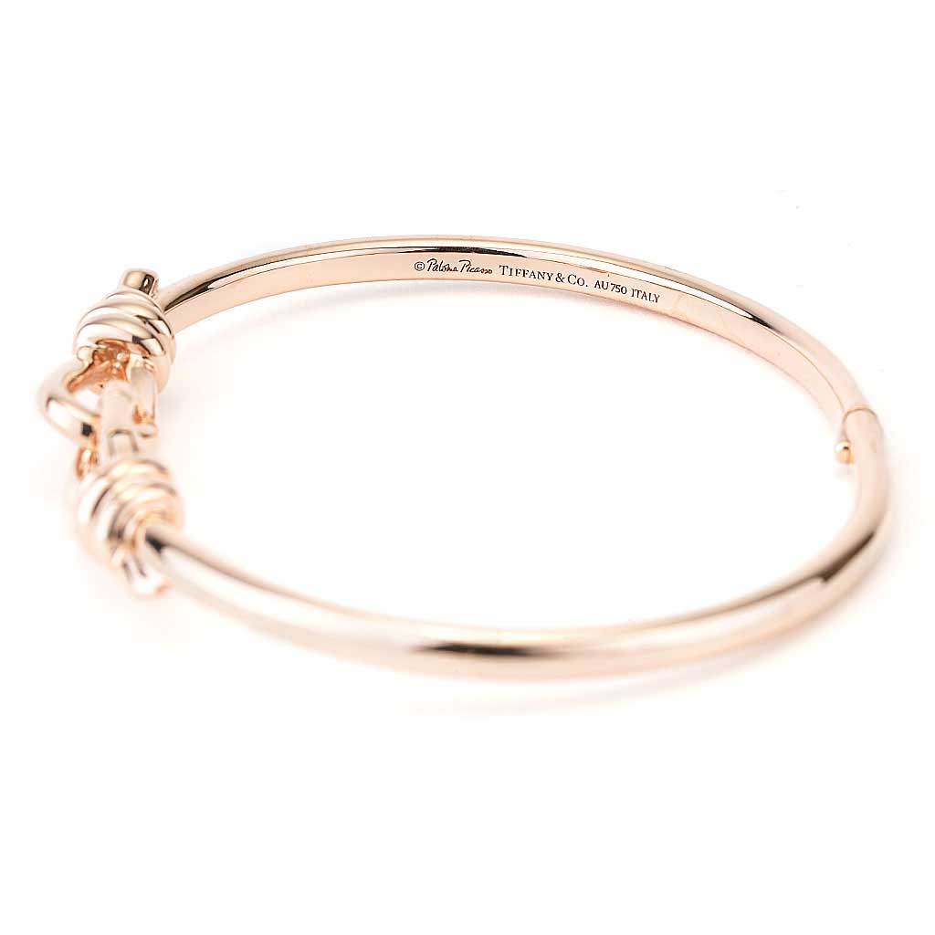 Tiffany Co Paloma Picasso Love Knot Bangle In 18k Rose Gold New York Jewelers Chicago