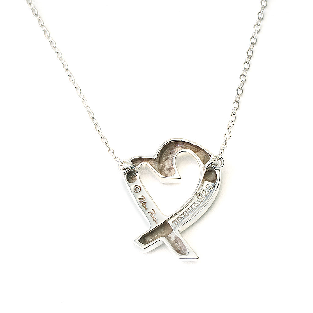 TIFFANY Sterling Silver Return to Tiffany Heart Tag Choker Necklace 1333157  | FASHIONPHILE