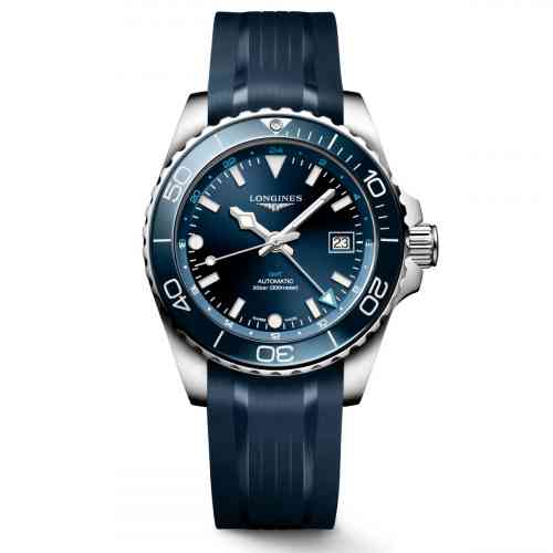 Longines HydroConquest 41mm Blue Dial Ceramic Bezel Blue Rubber Strap