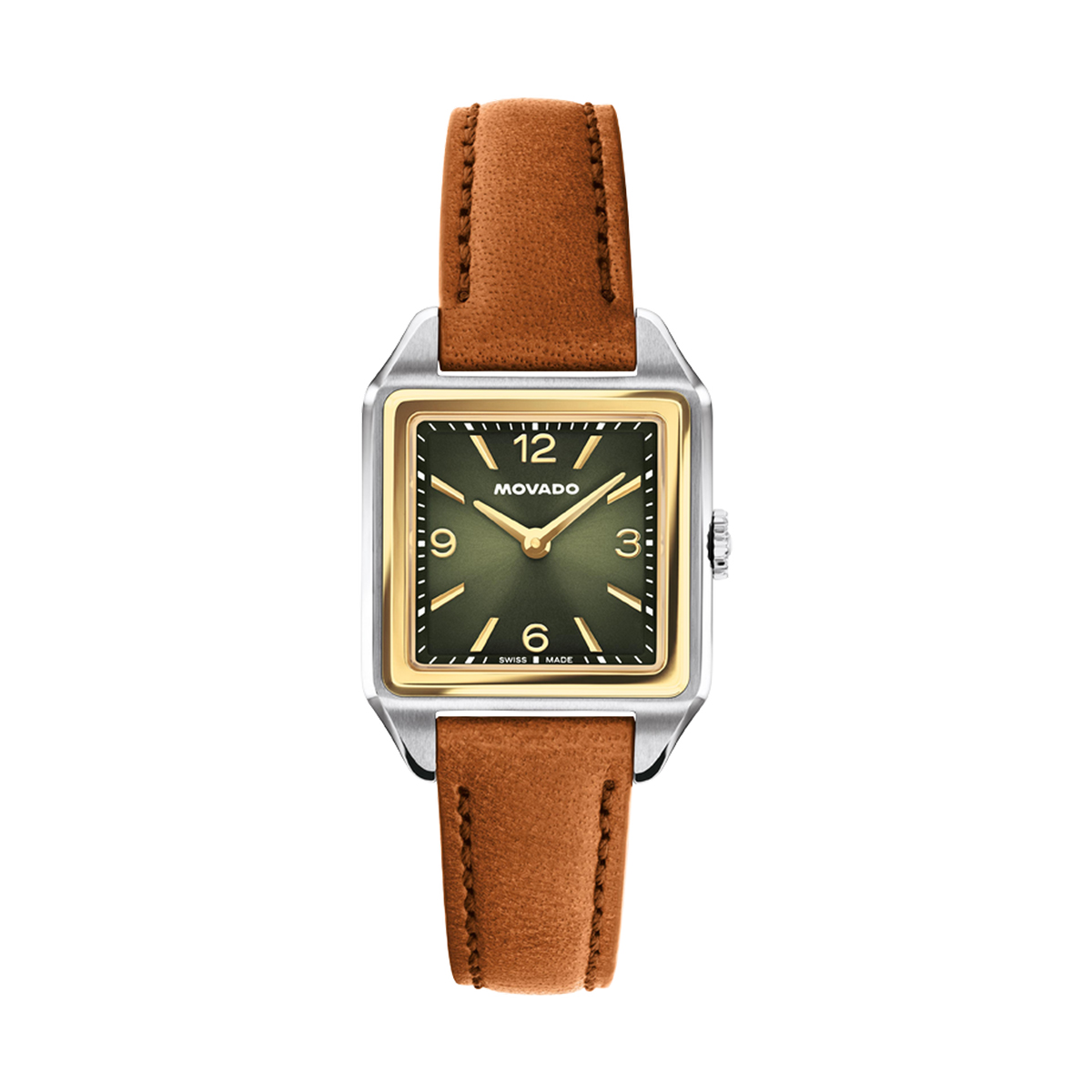 Movado Hertiage 1917 Green & Gold Dial Leather Strap | New York