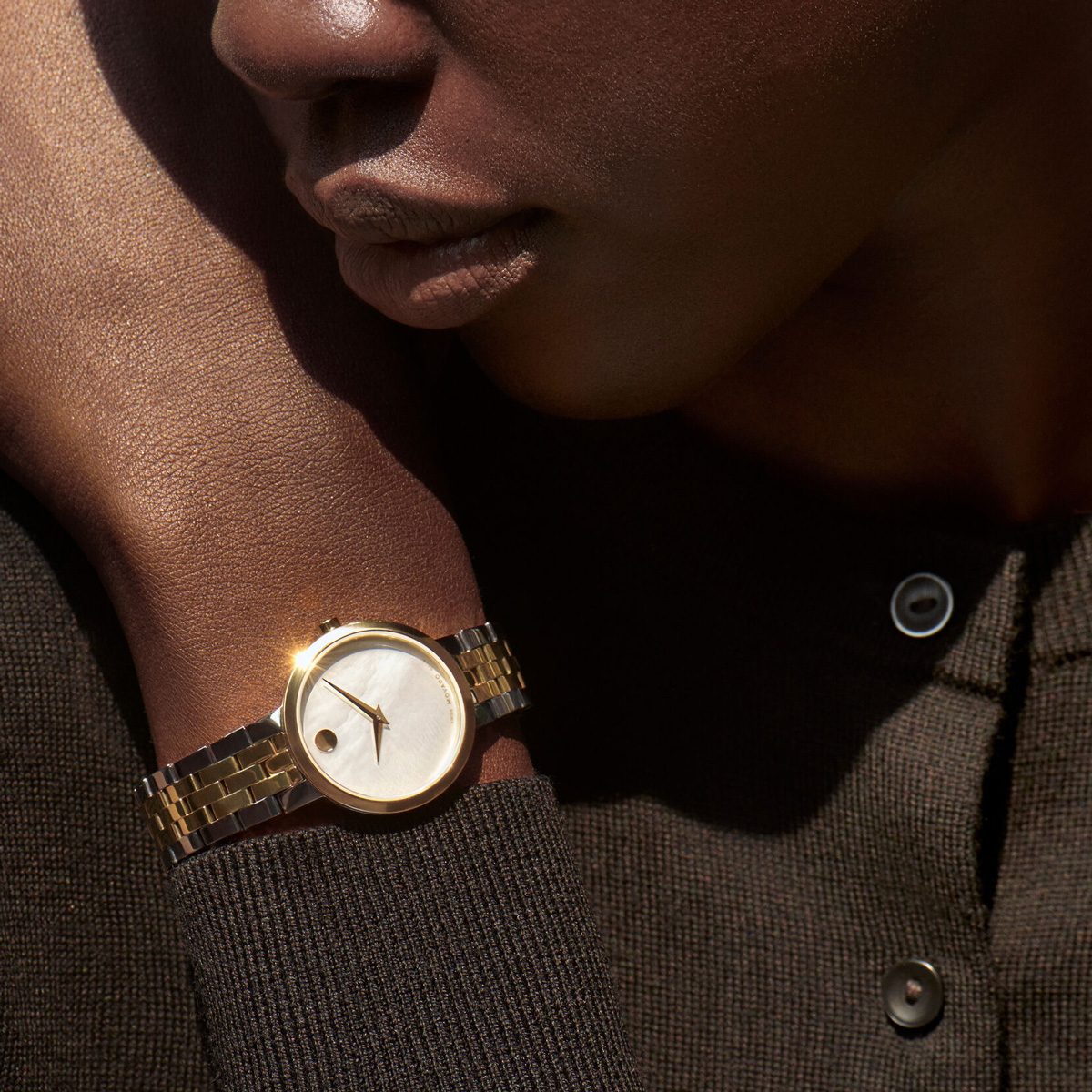 Movado Museum Classic Mother of Pearl Dial Two Tone Band