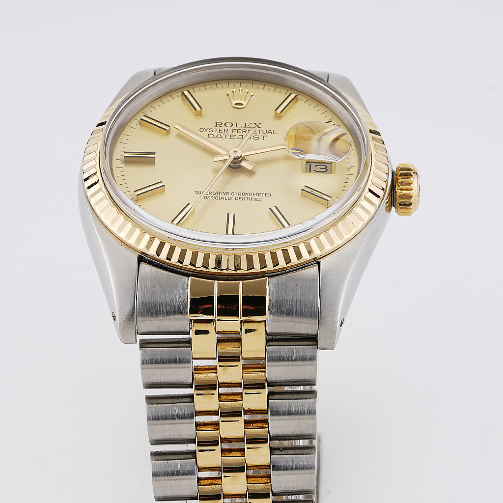 MINT Rolex DateJust 36mm 16013 UAE Silver Two-Tone Gold Stainless Jubi