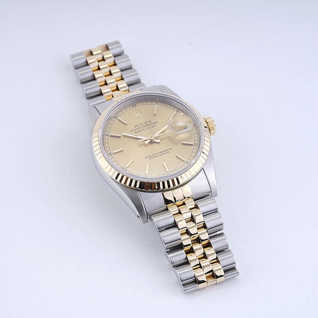 Rolex Datejust 16233 Champagne Dial Two Tone Jubilee 36mm Circa