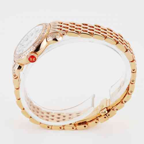 $3900 Stunning Michele CSX Diamond Rose Gold Watch 26mm Excellent Condition Michele CSX Watches - Jomashop main image 3