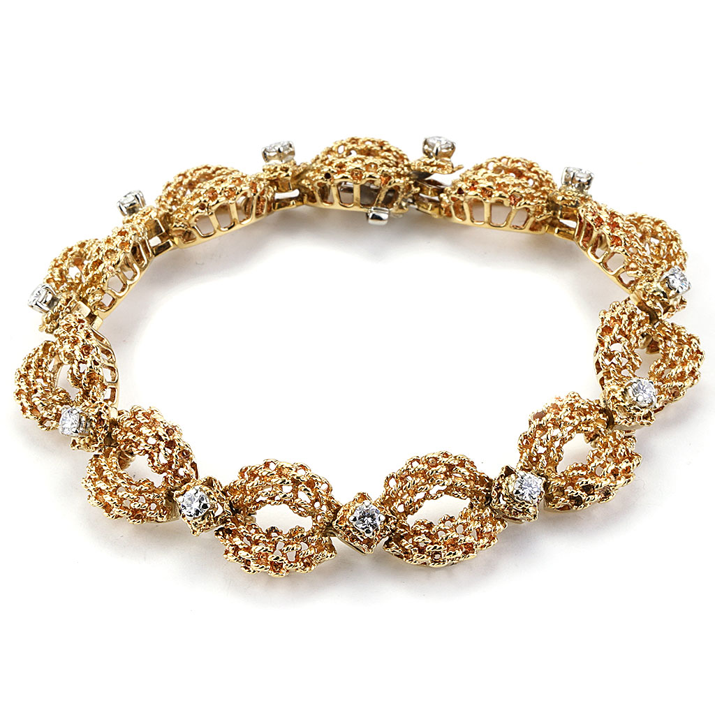 Fancy Link Diamond Bracelet | New York Jewelers Chicago
